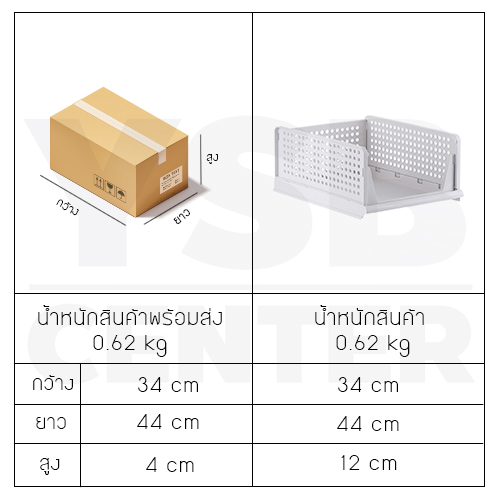 ตะกร้า ตะกร้าเก็บของ ชั้นวางพับเก็บได้ ตะกร้าพลาสติก พับได้ สไตล์มินิมอล