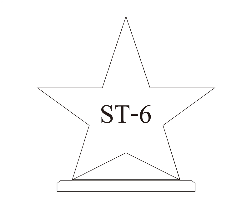 Code: ST- 6 โล่อะคริลิค ความสูงตัวโล่ 6 -8 นิ้ว ความหนาอะคริลิค 15 มม. พร้อมเลเซอร์ข้อความและโลโก้ ลงสีได้ไม่เกิน 2 สี ***ราคาเริ่มต้นที่ 650 บาท***