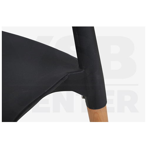 เก้าอี้พลาสติก เก้าอี้ขาไม้บีช เก้าอี้อาหาร เก้าอี้ร้านกาแฟสไตล์โมเดิร์น เก้าอี้โครงขาไม้ที่นั่งพลาสติกเกรด PP รุ่น F142 - F146