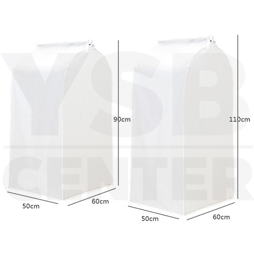 ถุงคลุมเสื้อ พลาสติกคลุมเสื้อ ถุงคลุมสูท ถุงคลุมเสื้อกันฝุ่น สีขาว