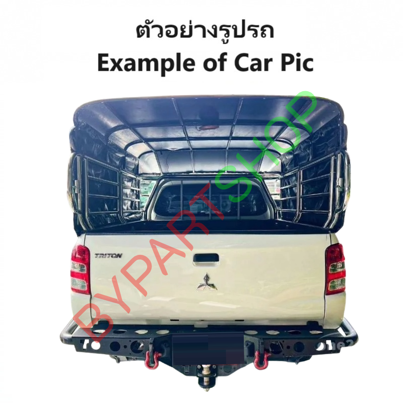 ฝาท้าย MITSUBISHI NEW TRITON(นิว ไทรทัน) รุ่นตอนเดียว เปิดกลาง ไม่มีหูจับ เหล็กดำ(หนาเทียบแท้ ไม่ทำสี) ปี2015-2020