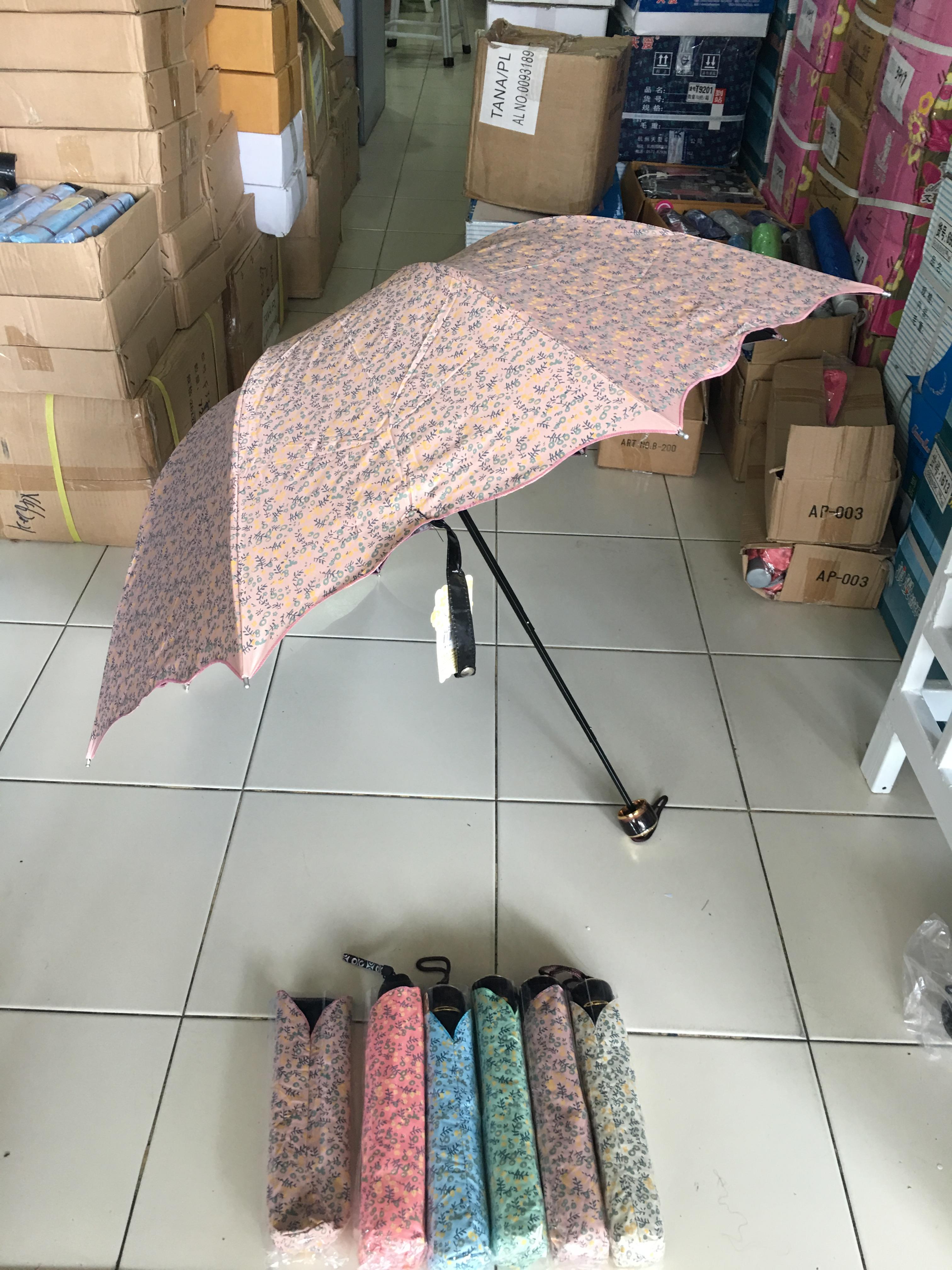 ร่มโค้งแฟชั่นยูวีสีดำ รหัส 4309D