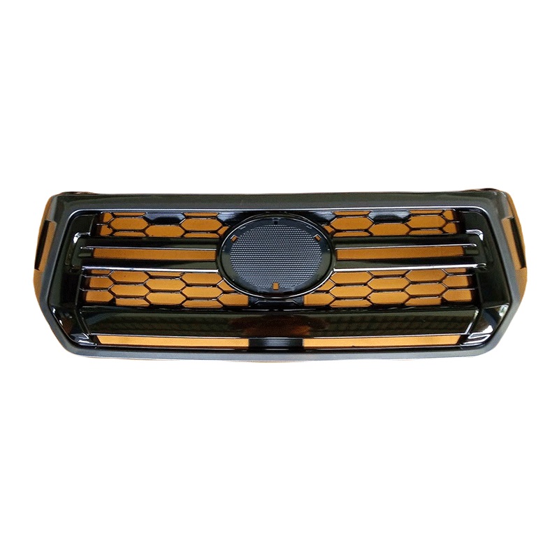 หน้ากระจัง TOYOTA REVO ROCCO(รีโว่ ร็อคโค่) สีดำ(ขอบเทา) ไม่มีโลโก้ โฉมปี2018-2019 (รหัส:REVO'18 เทา)