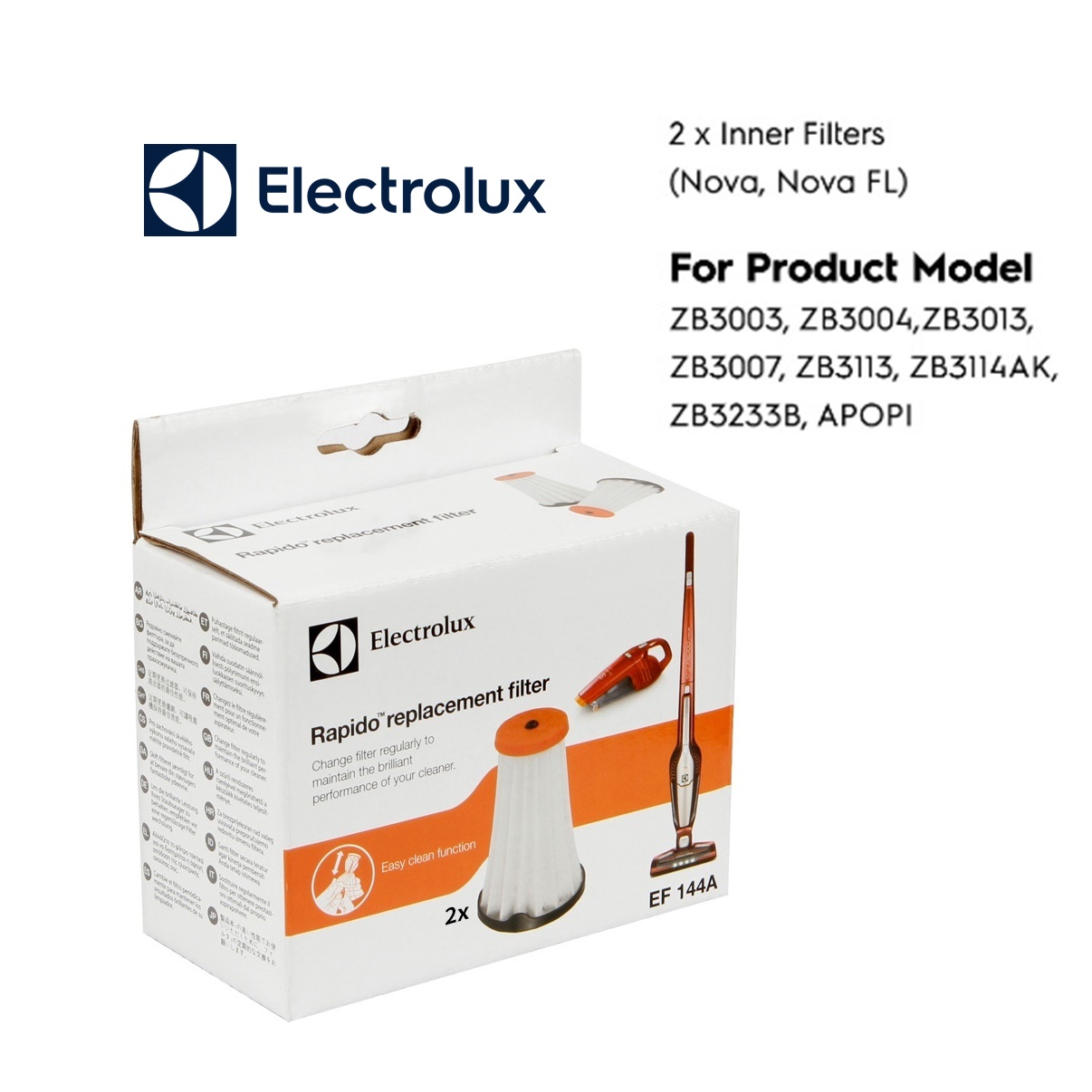 filters ฟิลเตอร์เครื่องดูดฝุ่น Electrolux สำหรับรุ่น ZB3003, ZB3004, ZB3013, ZB3007, ZB3113, ZB3114AK, ZB3233B