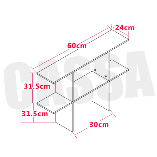 ชั้นวางของ ชั้นวางหนังสือ ชั้นวางอเนกประสงค์ ขนาด60cm.(สีลายไม้อ่อน) รุ่น F01-Y60CM