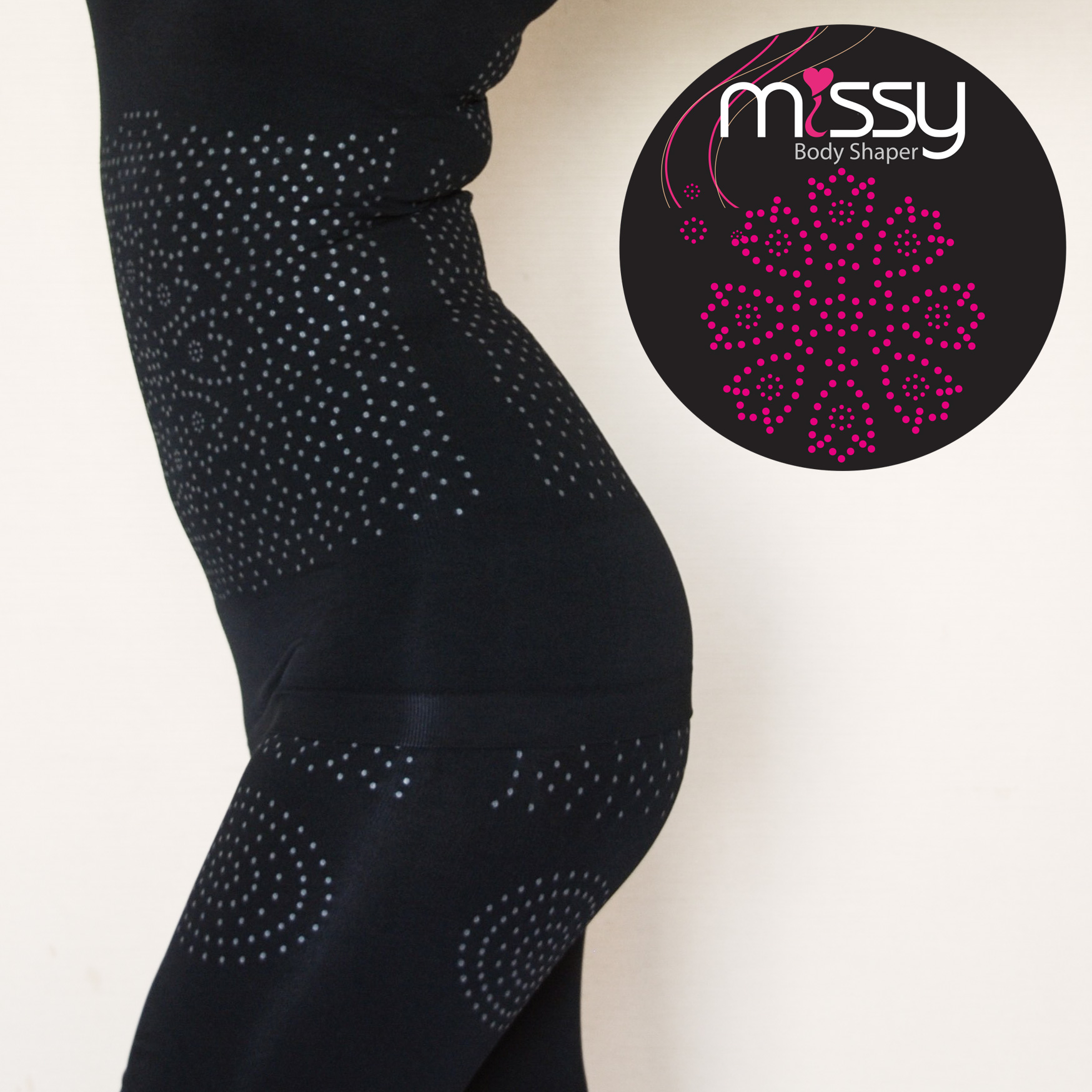 เม็ดดอท อินฟราเรด ชุดกระชับสัดส่วน 5 ชิ้น (Missy Body Shaper)