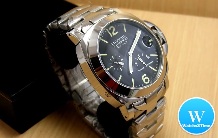 นาฬิกา Panerai Luminor Power Reserve Steel Black Dial Size 44MM. PAM171