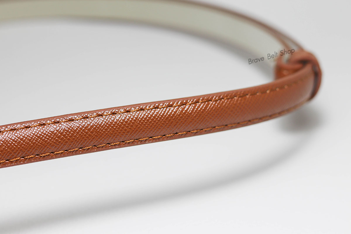 เข็มขัดแฟชั่นผู้หญิงปรับสายได้ฟรีไซต์ตามขนาดเอว สายน้ำตาลสวย