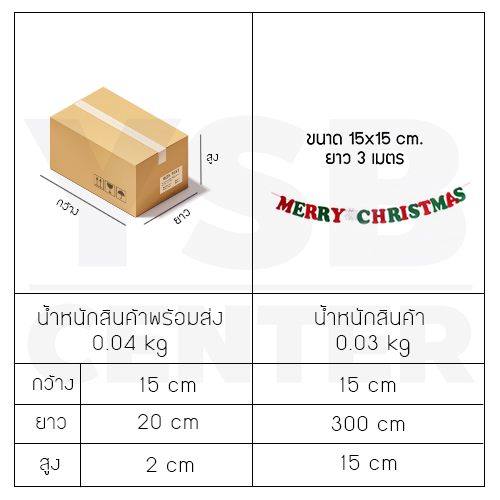ธงอักษร ธงประดับวันคริสต์มาส ธงคริสต์มาส ธงแขวนประดับ ธงสี่เหลี่ยม คริสต์มาส ยาว 3 เมตร