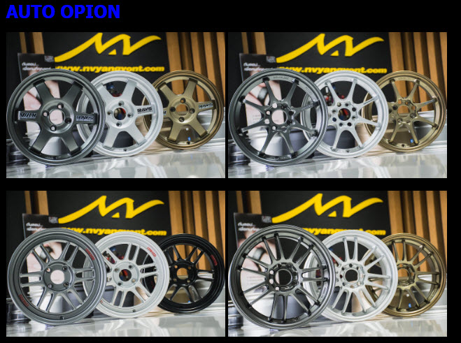 โปรโมชั่น ล้อแม็กซ์ลายซิ่งงานไทย TE37 / CE28 / RE30 / RPF1 และอีกหลากหลายลาย 15 นิ้ว พร้อมยางขนาด 195-50 R15 & 195-55 R15 ATREZZO ทั้งชุดเริ่มต้นที่ 14,900 บาท พร้อมของแถมครบครันดูแลหลังการขายฟรีทุกสาขา!! งานผลิตจากโรงงาน SSW สีเทียบแท้คุณภาพดีสุดที่มีขาย
