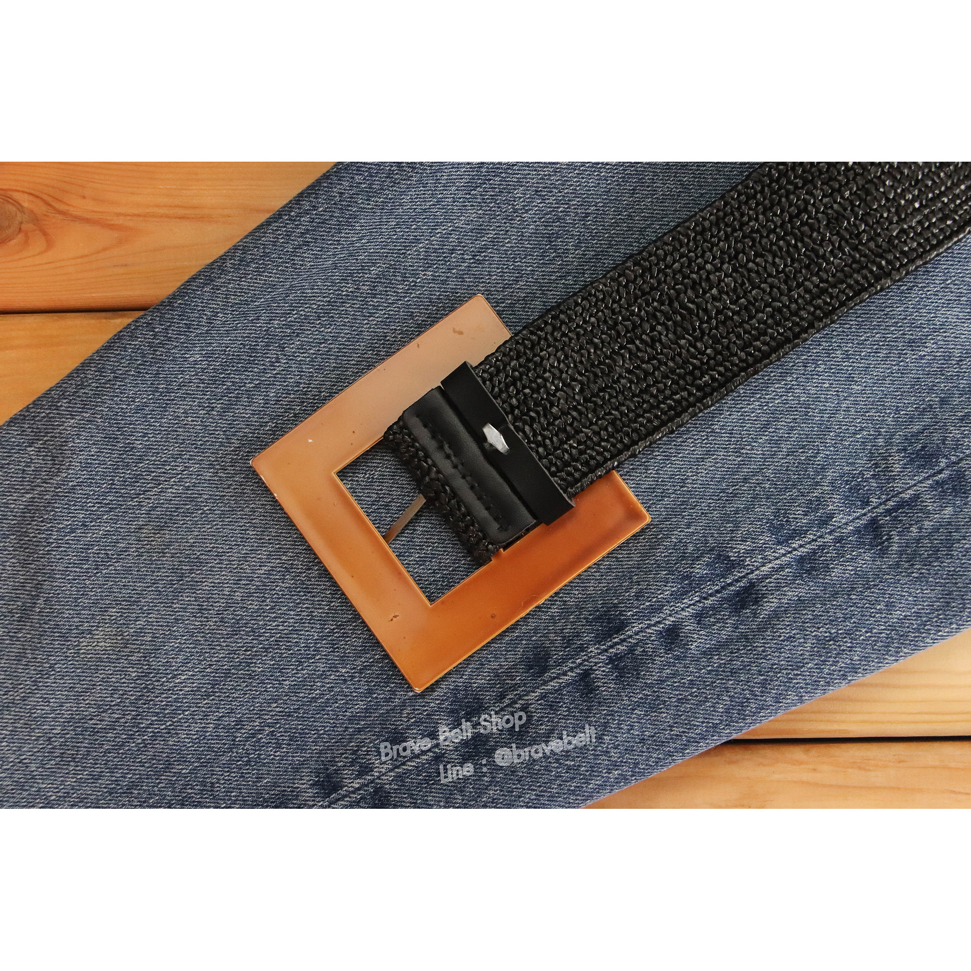 เข็มขัดสานเส้นใหญ่ผู้หญิงแบบไนล่อน