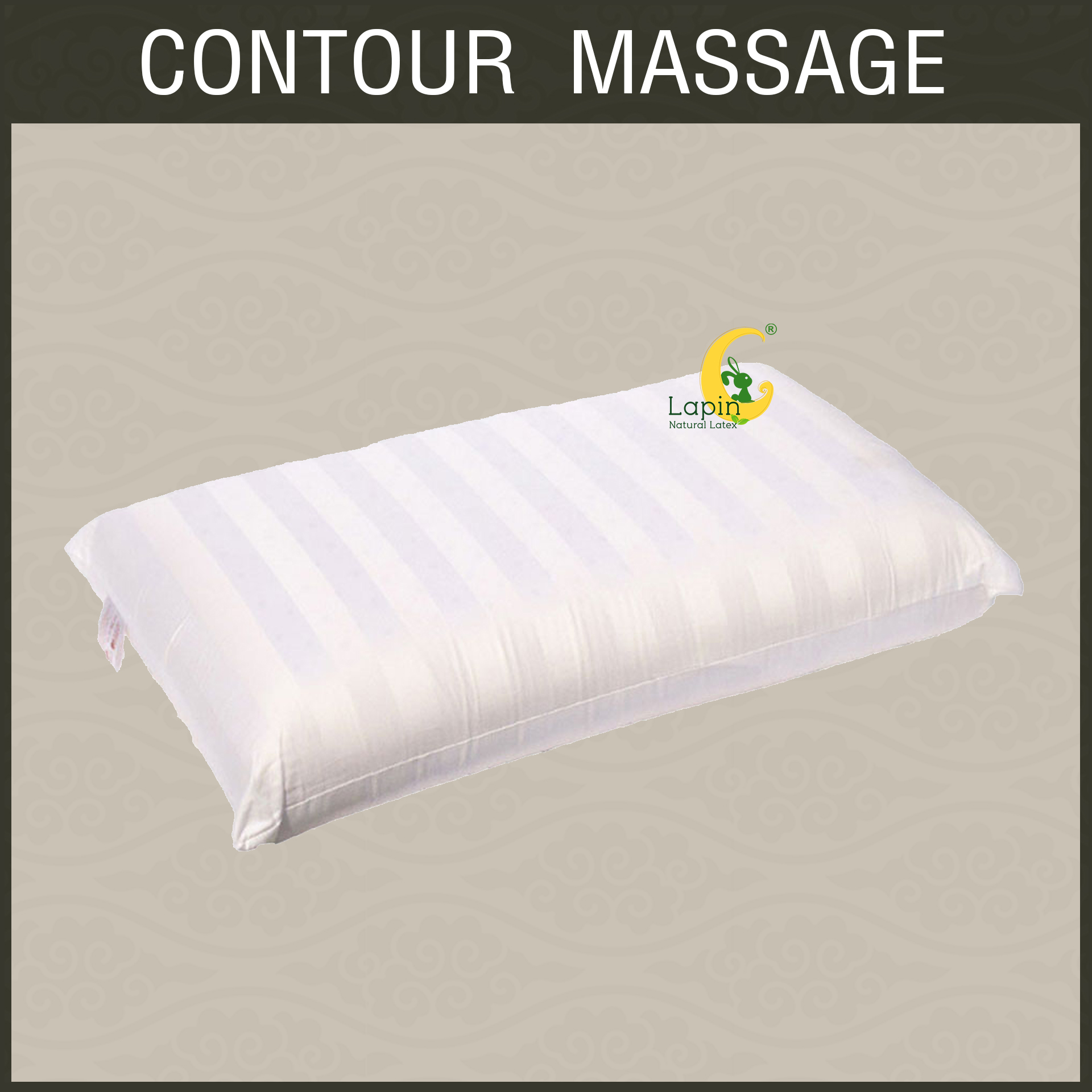 ชุดของขวัญ หมอนยางพาราแท้ 100% (LAPIN) รุ่น คอนทัวร์มาสสาจ (CM) 2 ใบ สุดคุ้ม