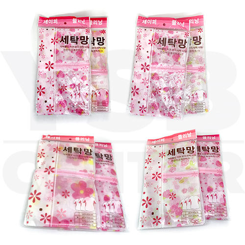 Set 2 ชิ้น ถุงซักผ้า ถุงซักถนอมผ้า ถุงตาข่ายซักผ้า ถุงซักชุดชั้นใน พิมพ์ลาย คละไซส์ รุ่น B703-2PC