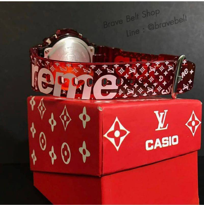 G shock Dw6900 supreme สีแดง Topmirror