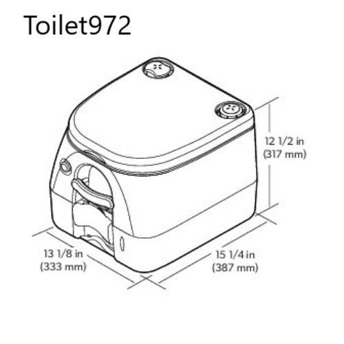 Dometic Portable Toilet 972 ขนาด 9L ส้วมพกพาใช้ได้จริงทั้งเด็กและผู้ใหญ่