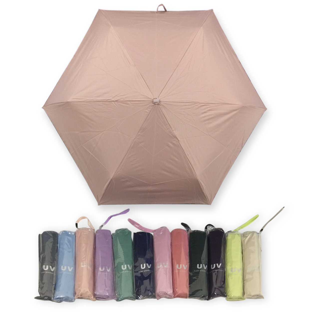 ร่มGBU3ตอนแบนเบารหัสGM345ยูวีดำ