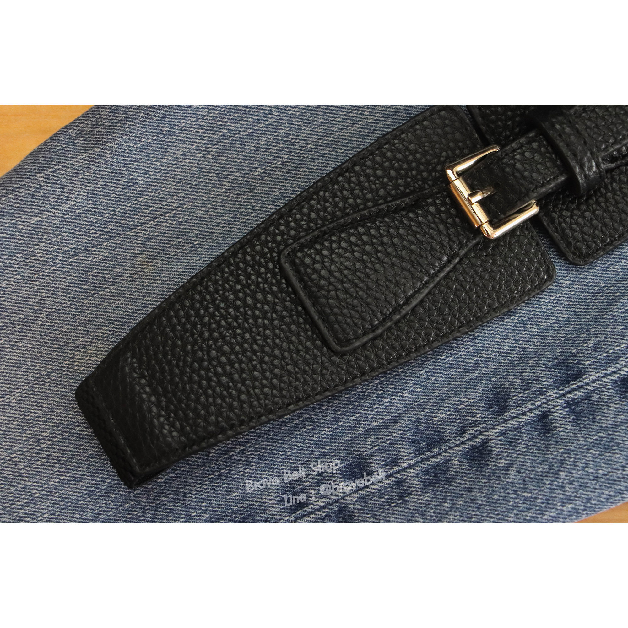 เข็มขัดยืดได้สีดำแฟชั่นสวยๆน่าใส่