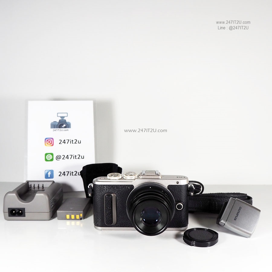 Olympus E-PL8 + เลนส์มือหมุน 35mm f1.6 สี silver