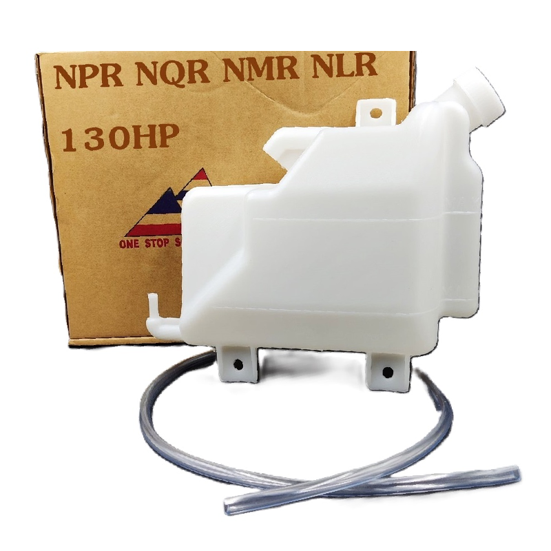 กระป๋องพักน้ำรถ/กระปุกพักน้ำ ISUZU NPR/NQR/NMR/NMP 130แรง พร้อมฝา+สายยาง ปี2004-2015 (รหัส:J93)