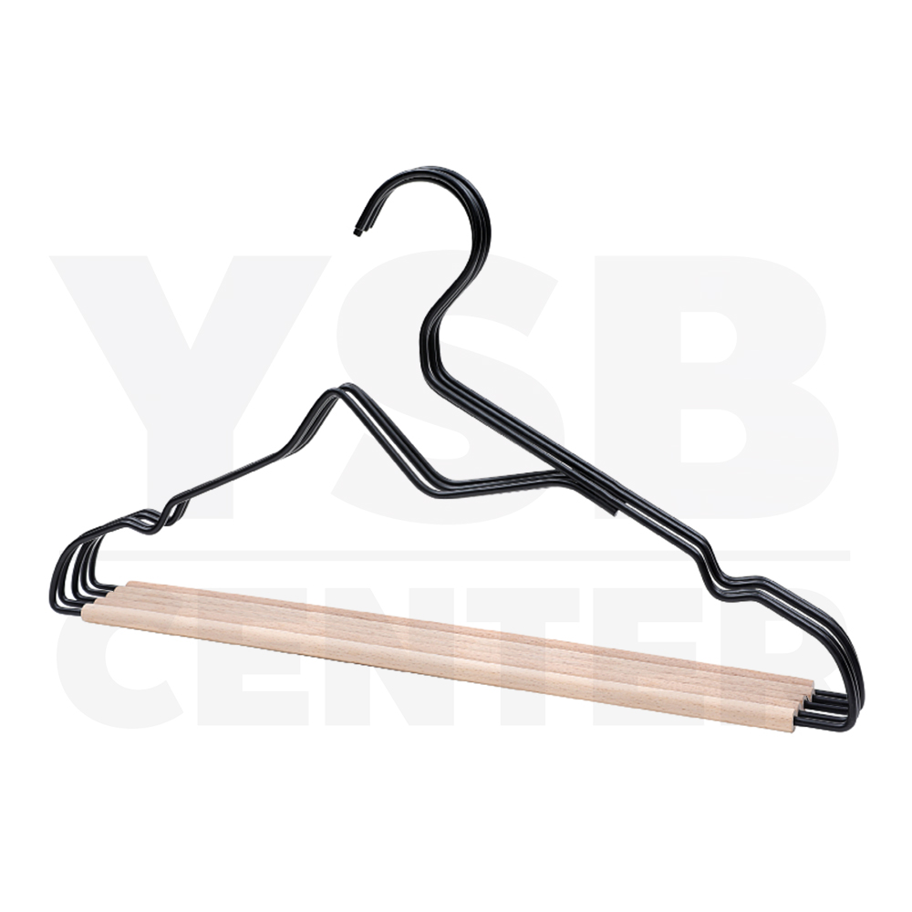 ไม้แขวนเสื้อ ไม้แขวนสูท รักษาทรง ไม้แขวนเสื้อแฟชั่น แพค 5 ชิ้น รุ่น CB0141-SH-B5-N