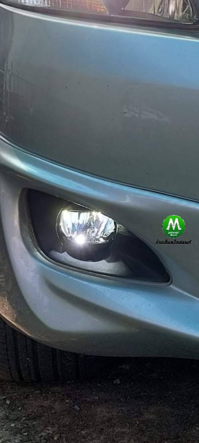ไฟตัดหมอกวีออส โตโยต้า โคม LED TOYOTA VIOS 2007 2009 2011 2012 ฝาครอบดำ ไฟสปอร์ตไลท์ รับประกันสินค้า 3 เดือน