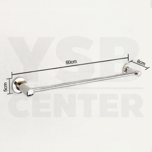 ราวแขวนผ้า สแตนเลส201 ราวเดี่ยว ในห้องน้ำ แบบติดผนัง ขนาด60cm. รุ่นC1L042-SS201-160