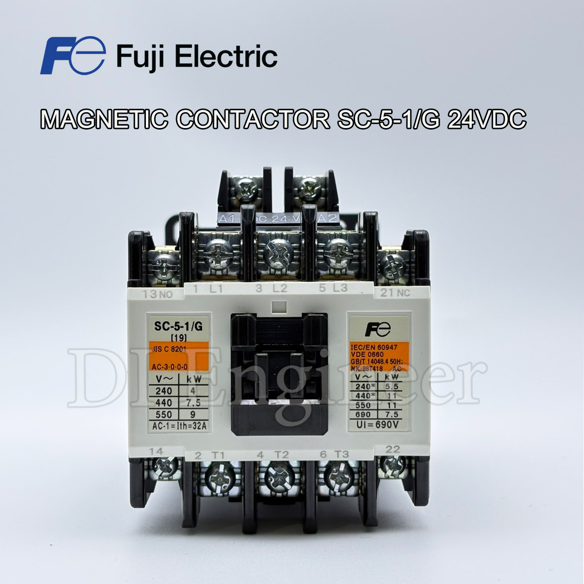 FUJI MAGNETIC CONTACTOR SC-5-1/G 24VDC