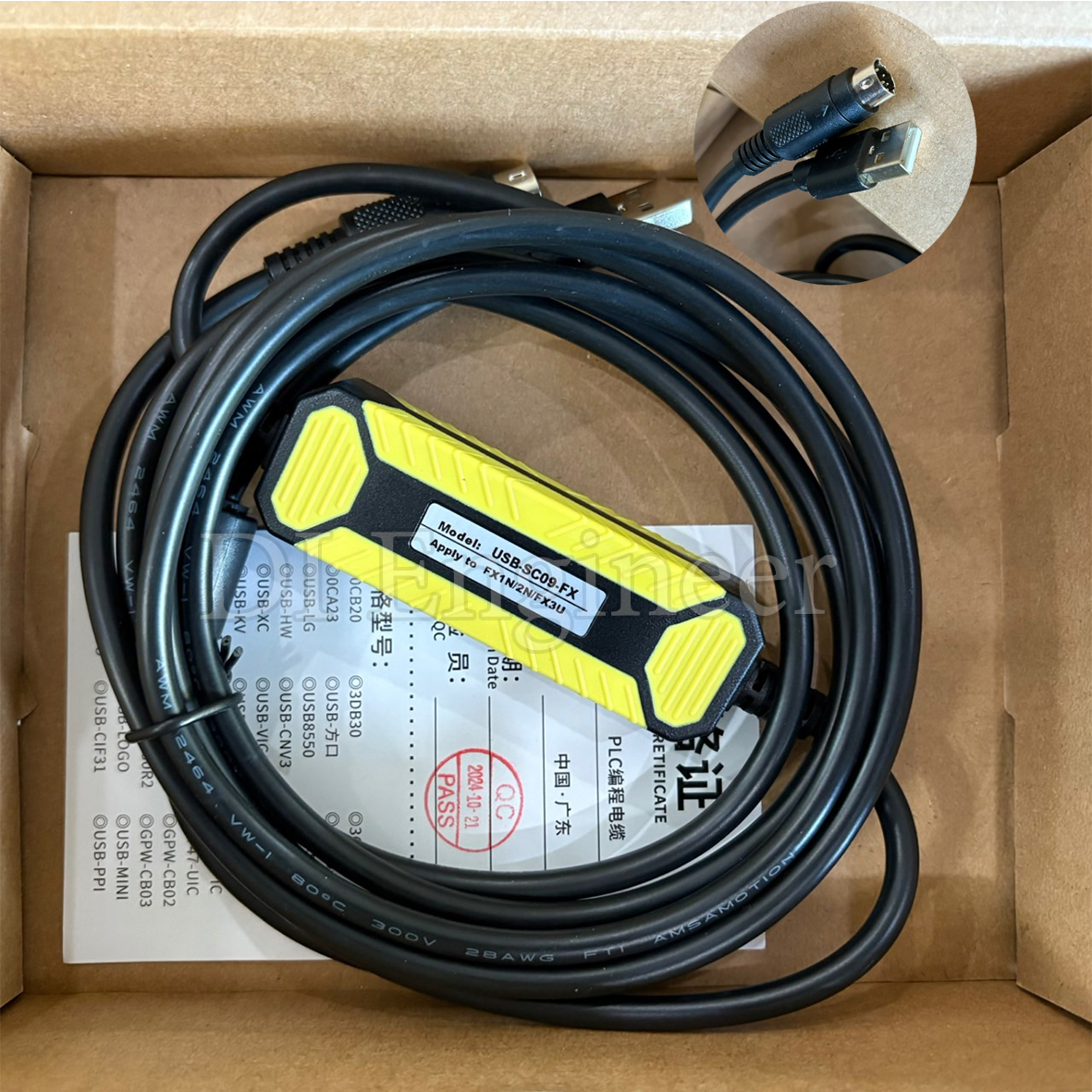USB-SC09-FX สายดาวน์โหลด PLC MITSUBISHI ( FX SERIES )