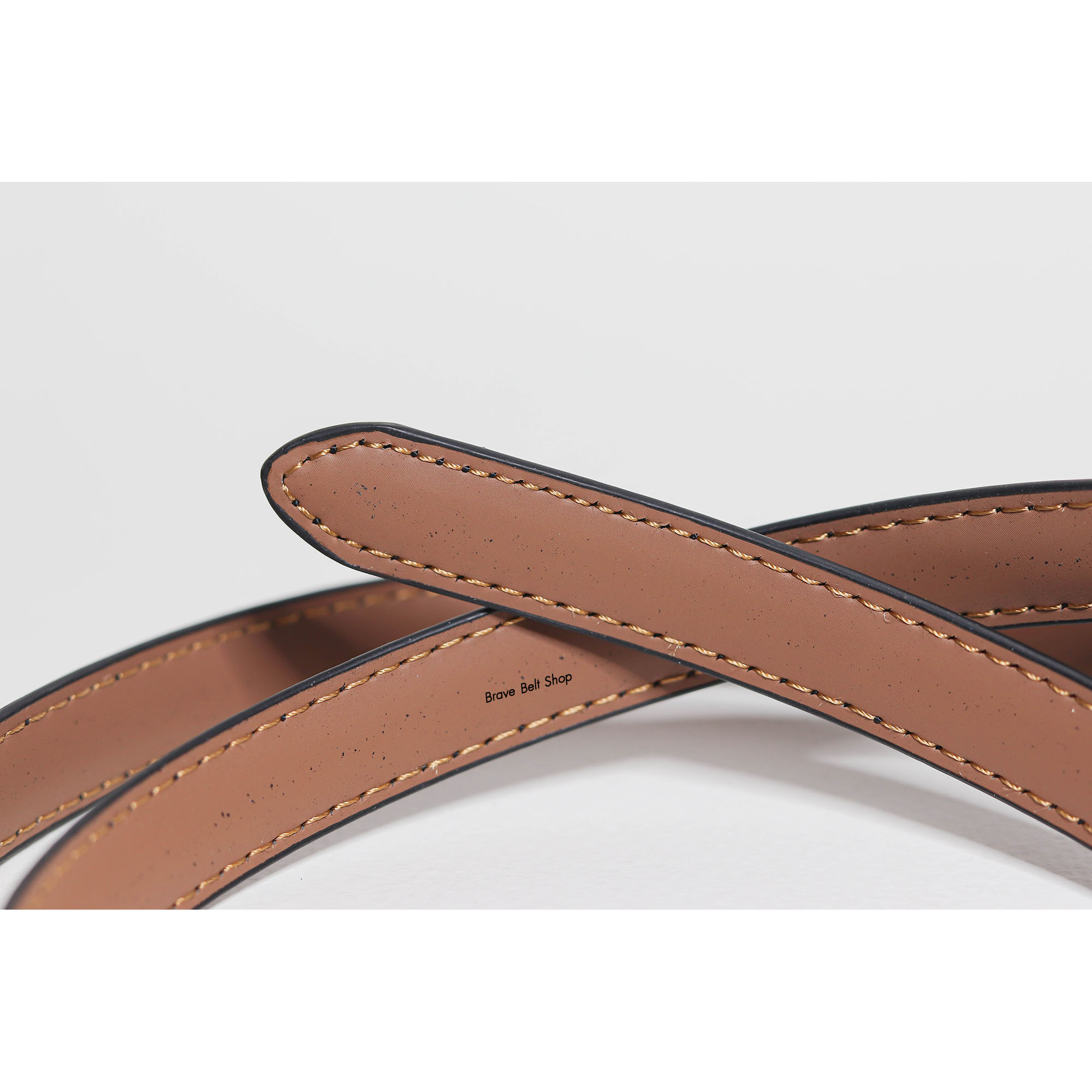 เข็มขัดผู้หญิงเส้นเล็กสีดำแบบหนังแท้สวยๆ