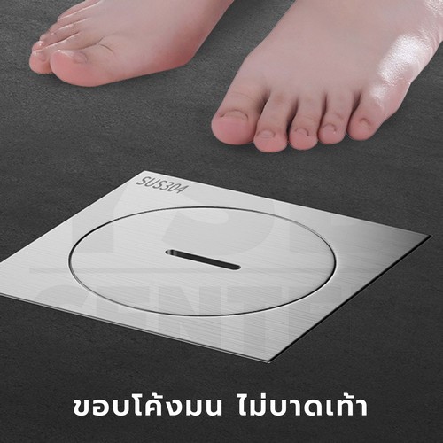 ฝาท่อ ปิดบ่อเกรอะ ท่อส้วม สแตนเลส 304 (ทั้งชิ้น) กันกลิ่น กันแมลง ทรงสี่เหลี่ยม CM0103 - CM0113