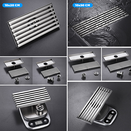 ตะแกรงระบายน้ำ สแตนเลส304 กันกลิ่น กันแมลง ลายเส้นสแตนเลสหนาตันไม่กลวง