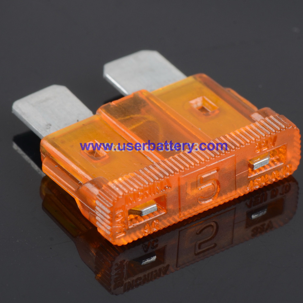 ฟิวส์สแตนดาส ฟิวส์เสียบ 5 แอมป์ สีส้ม Standard Type DC 9-32V. ตัวละ