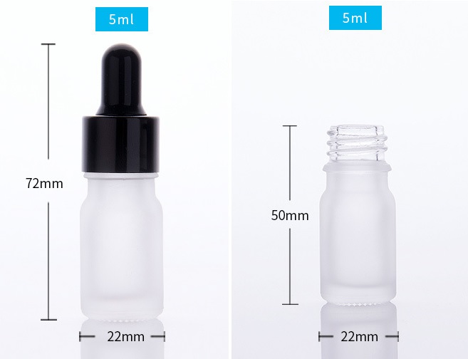 5ml ขวดแก้วสีขาวขุ่น ดรอปเปอร์