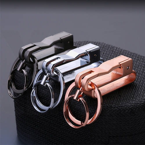 JOBON พวงกุญแจ พวงกุญแจรถยนต์ เกรดพรีเมี่ยมสองห่วง มาพร้อมห่วงใส่เข็มขัด ผลิตจากโลหะ