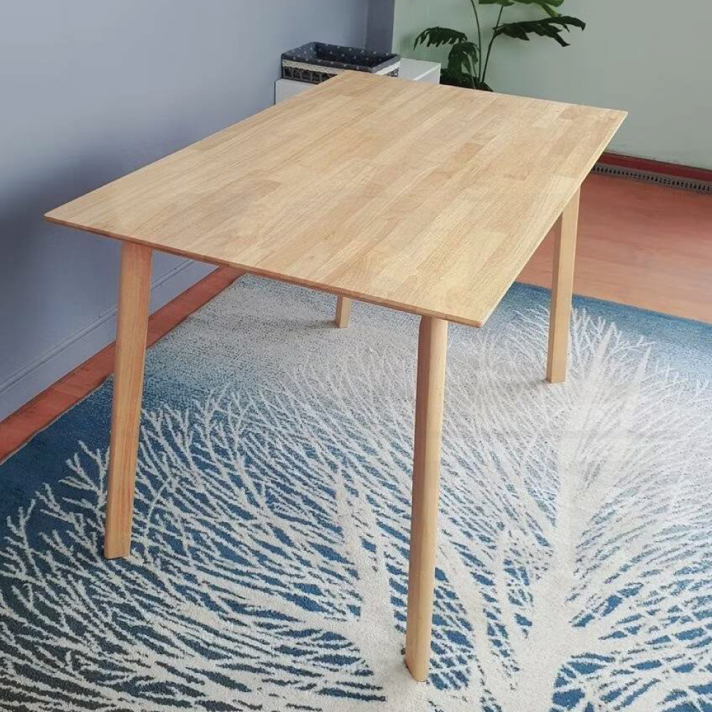 โต๊ะทานข้าว โต๊ะทานอาหาร โต๊ะไม้ยางพาราแท้ สีสวยเรียบเนียน