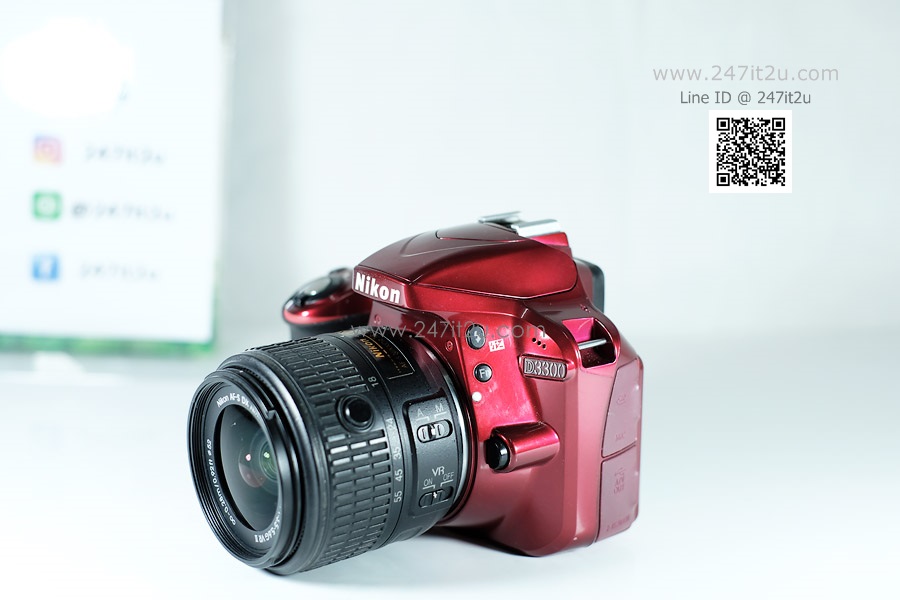 กล้อง Nikon D3300 พร้อมเลนส์ 18-55mm สีแดง