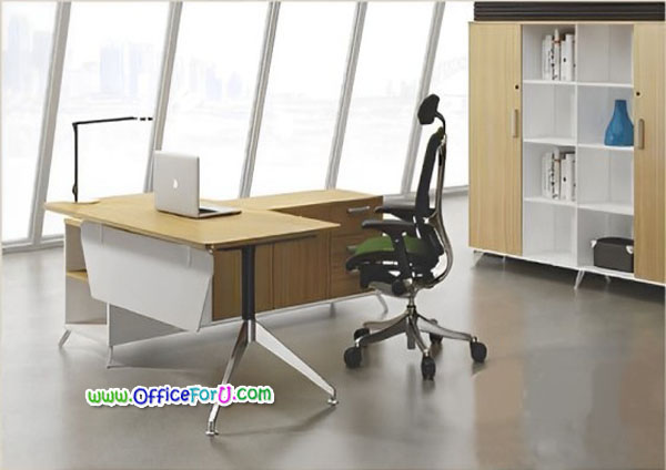 โต๊ะผู้บริหาร รุ่น GZ-83-2B พร้อมตู้ข้างโต๊ะ