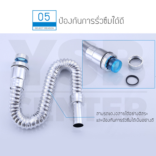 CASSA เซ็ตท่อน้ำทิ้ง ตะแกรง ท่อน้ำทิ้งในห้องน้ำ สแตนเลส 304 กันกลิ่น กันแมลง สำหรับห้องน้ำ ห้องอาบน้ำ ทรงกลมสูง รุ่น C1M017-SUS0351