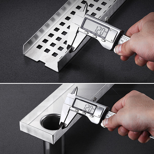 รางระบายน้ำ ตะแกรงระบายน้ำ สแตนเลส304 กันกลิ่น กันแมลง ระบายน้ำได้อย่างรวดเร็ว (ลายตาราง) 80 / 100 / 120 cm รุ่น CL0257 - CL0262