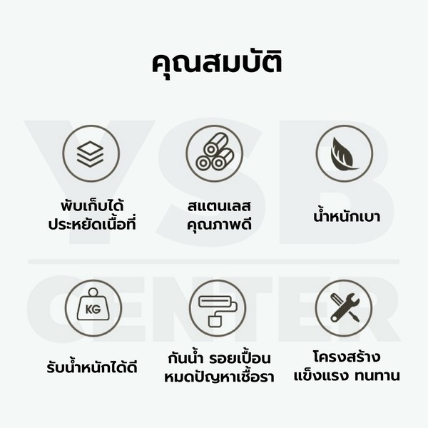 เก้าอี้ พับสแตนเลส ทานอาหาร ร้านกาแฟ แข็งแรงทนทาน YL0284-SH85.5-ST