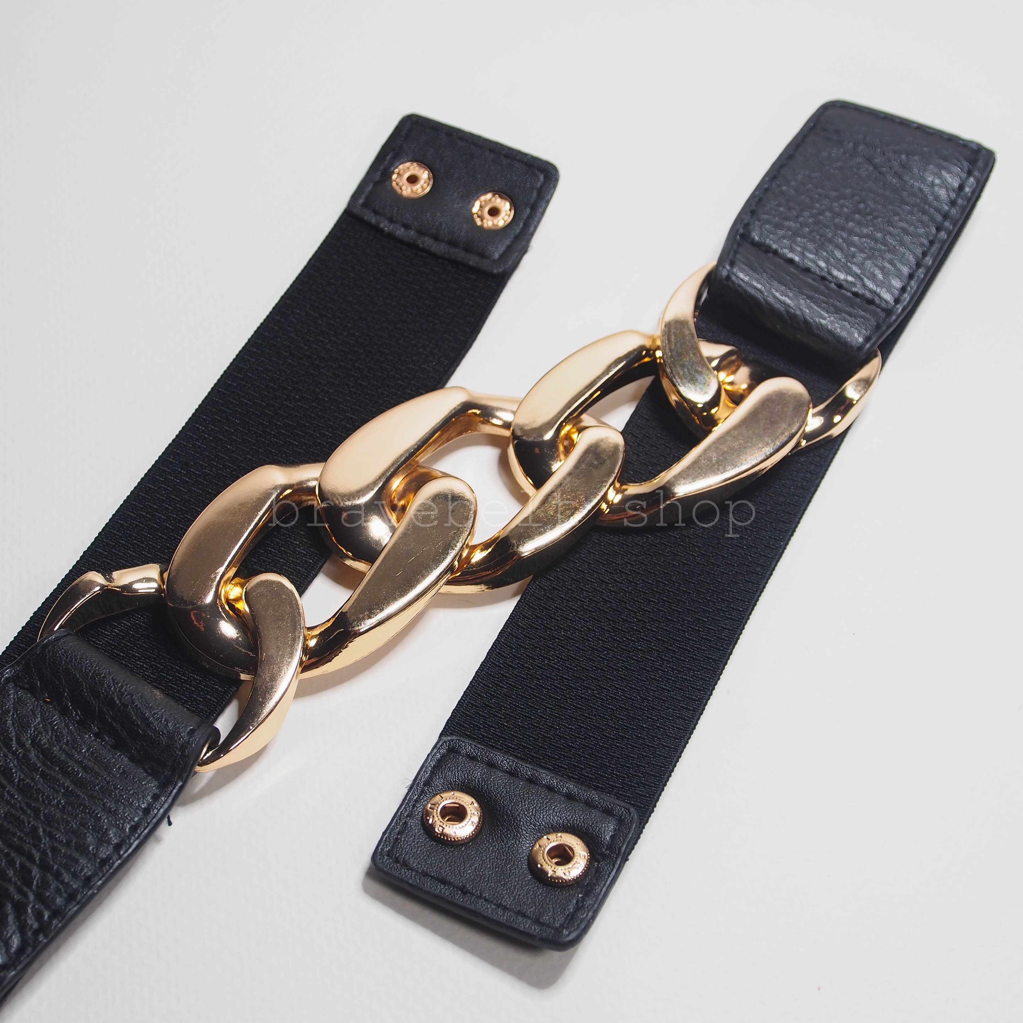 เข็มขัดแฟชั่นผู้หญิงสายโซ่แบบยางยืด ปรับยางยืดได้ตามขนาดเอว