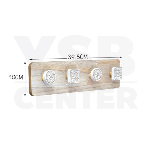 ตะขอแขวนผนัง ราวตะขอแขวนผนัง ราวแขวนติดผนัง ราวตะขอแขวนผ้า ราวติดผนัง ผลิตจากไม้