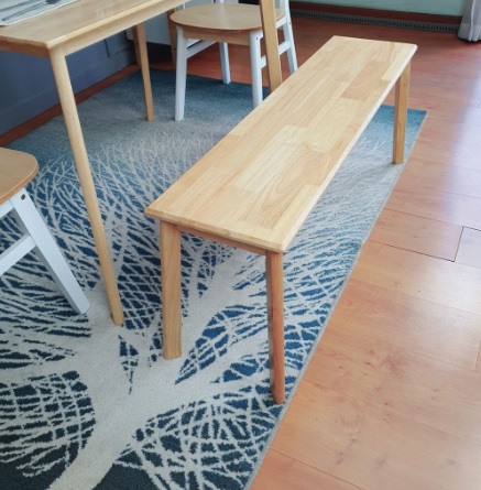 เก้าอี้ เก้าอี้ม้านั่งยาว เก้าอี้ยางพาราแท้ สวยเรียบเนียน ทันสมัย