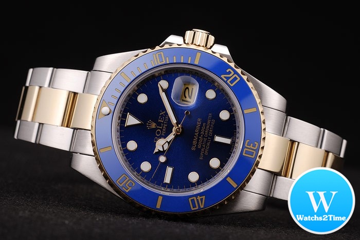 นาฬิกา Rolex Submariner Date Ceramic Automatic Stainless Steel ขอบเซรามิกฟ้า 2K