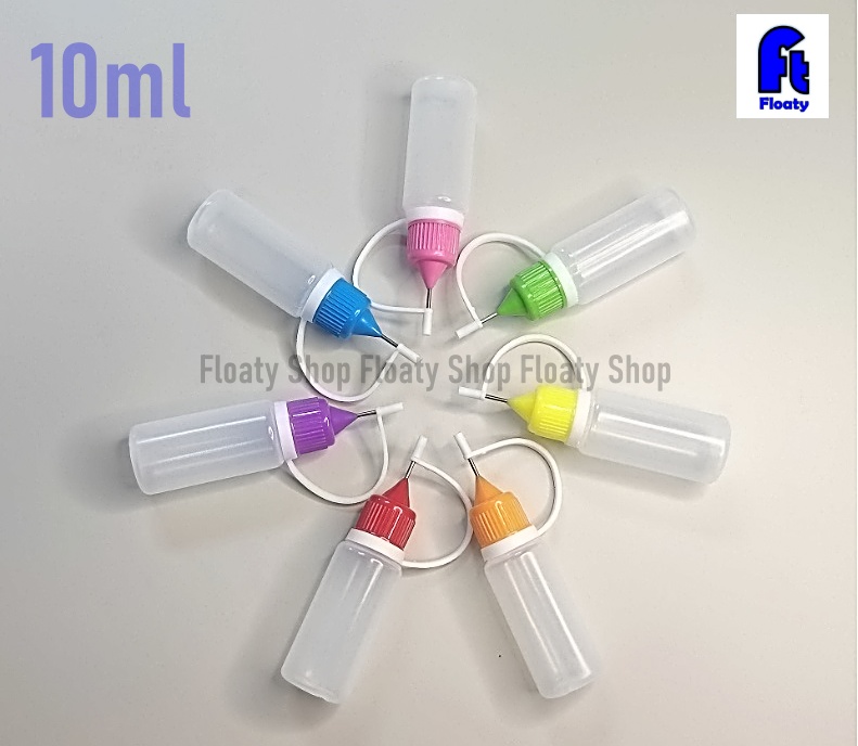 10 ml PE ขวดหยดขาวขุ่น ฝาหัวเข็ม