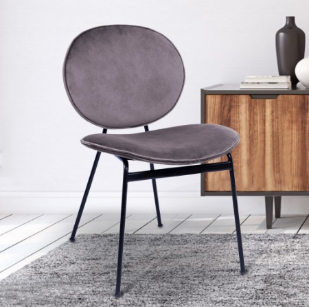 เก้าอี้กำมะหยี่ เก้าอี้โมเดิร์น เก้าอี้ทำงาน เก้าอี้สไตล์นอร์ดิก ขาเหล็กแข็งแรง YL170 - YL172