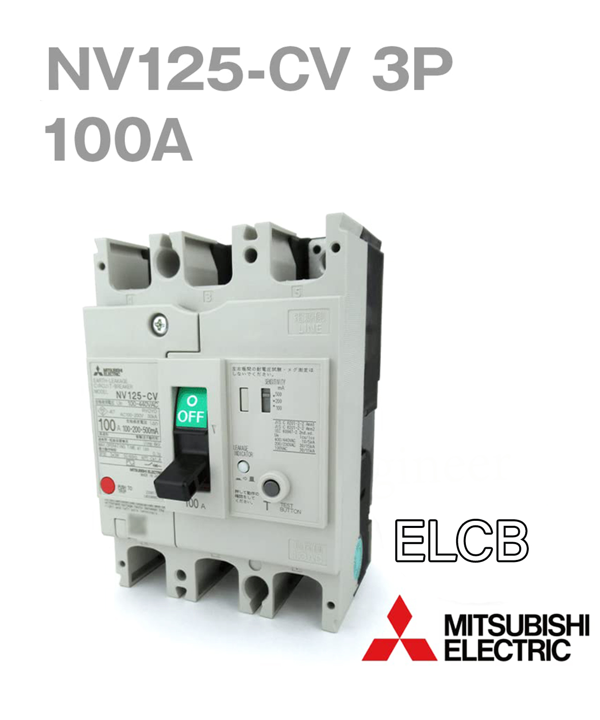 Mitsubishi ELCB NV125-CV 3P 100A