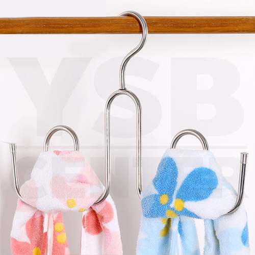 CASSA ชุด SET 2ชิ้น ไม้แขวน ไม้แขวนแสตนเลส ไม้แขวนผ้าอเนกประสงค์ รุ่น CB0034-HC78551-27X39-02