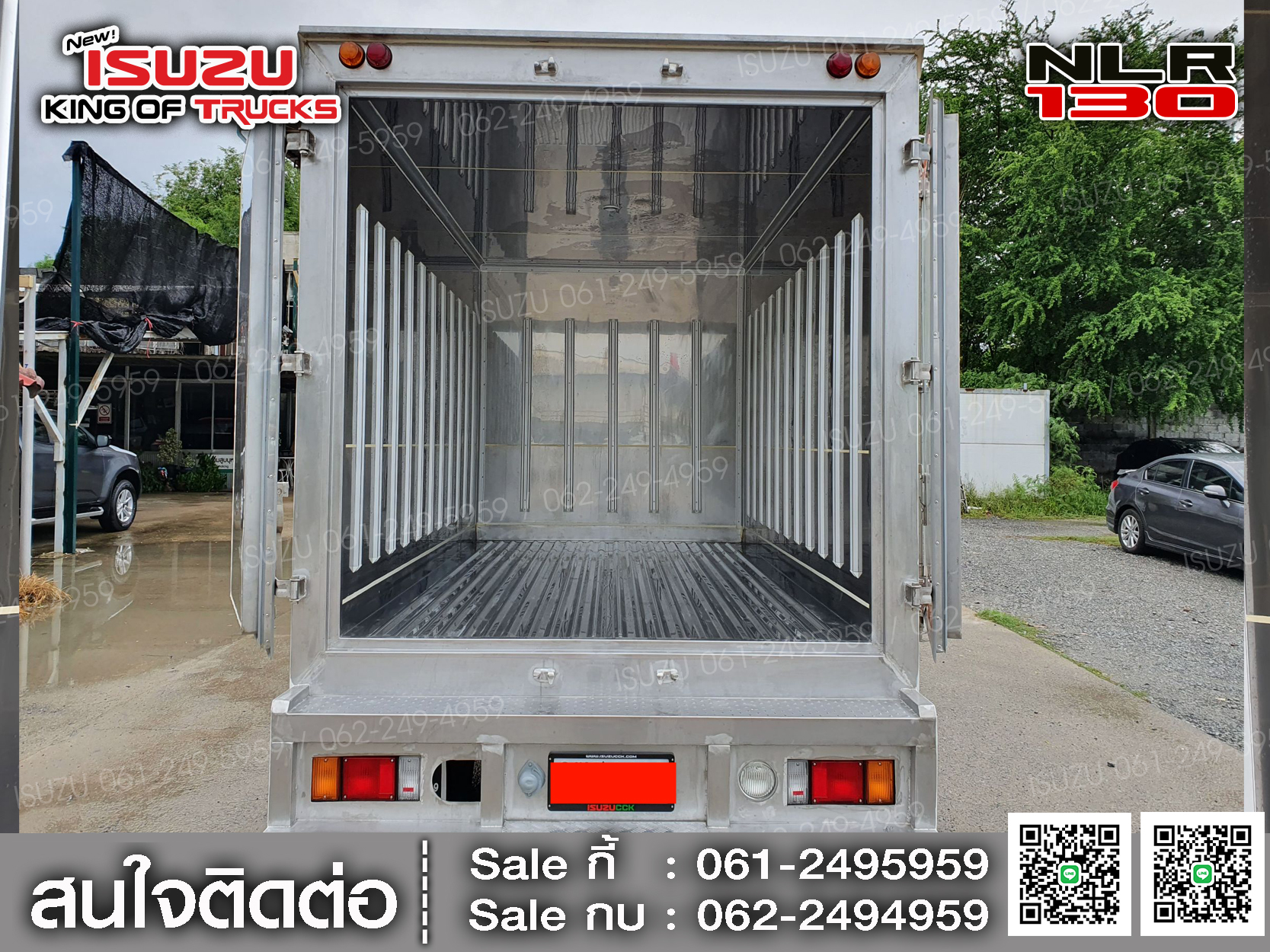 รถบรรทุกอีซูซุ 4 ล้อ ไม่ติดเวลา ISUZU NLR130 ตู้เปียก2บาน EURO3