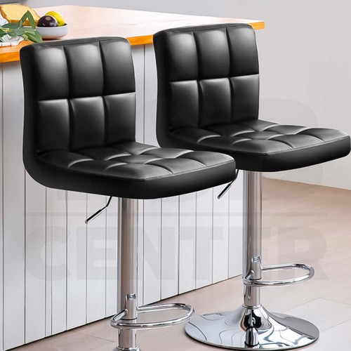 เก้าอี้ เบาะหนังPU โครงสร้างทำจากเหล็กชุบสีกันสนิม ปรับระดับได้